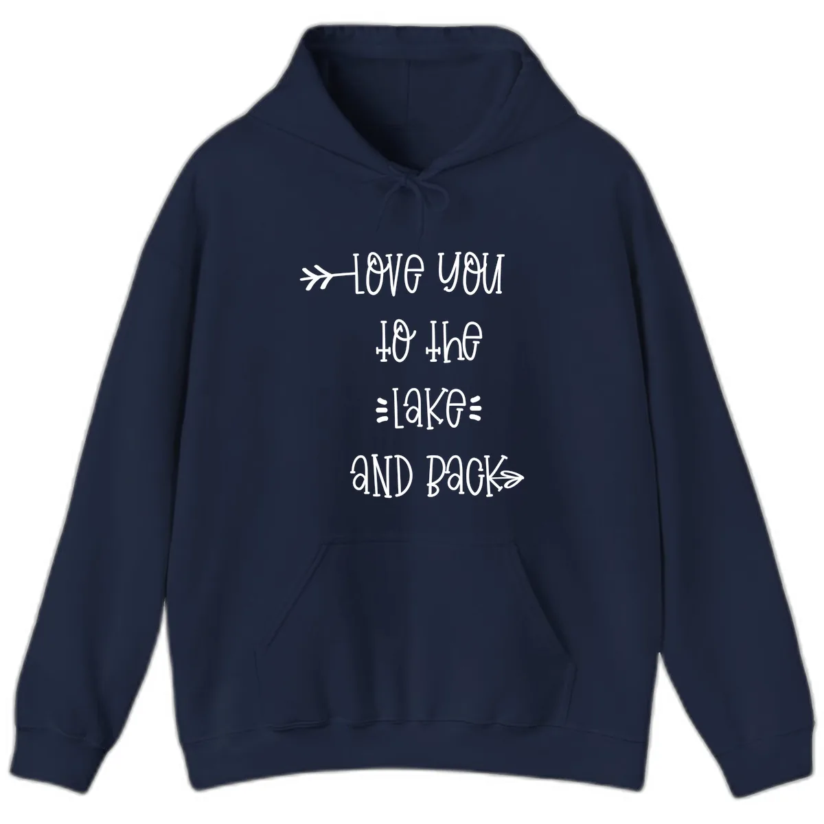 Love You To The Lake And Back Hoodie in Navy