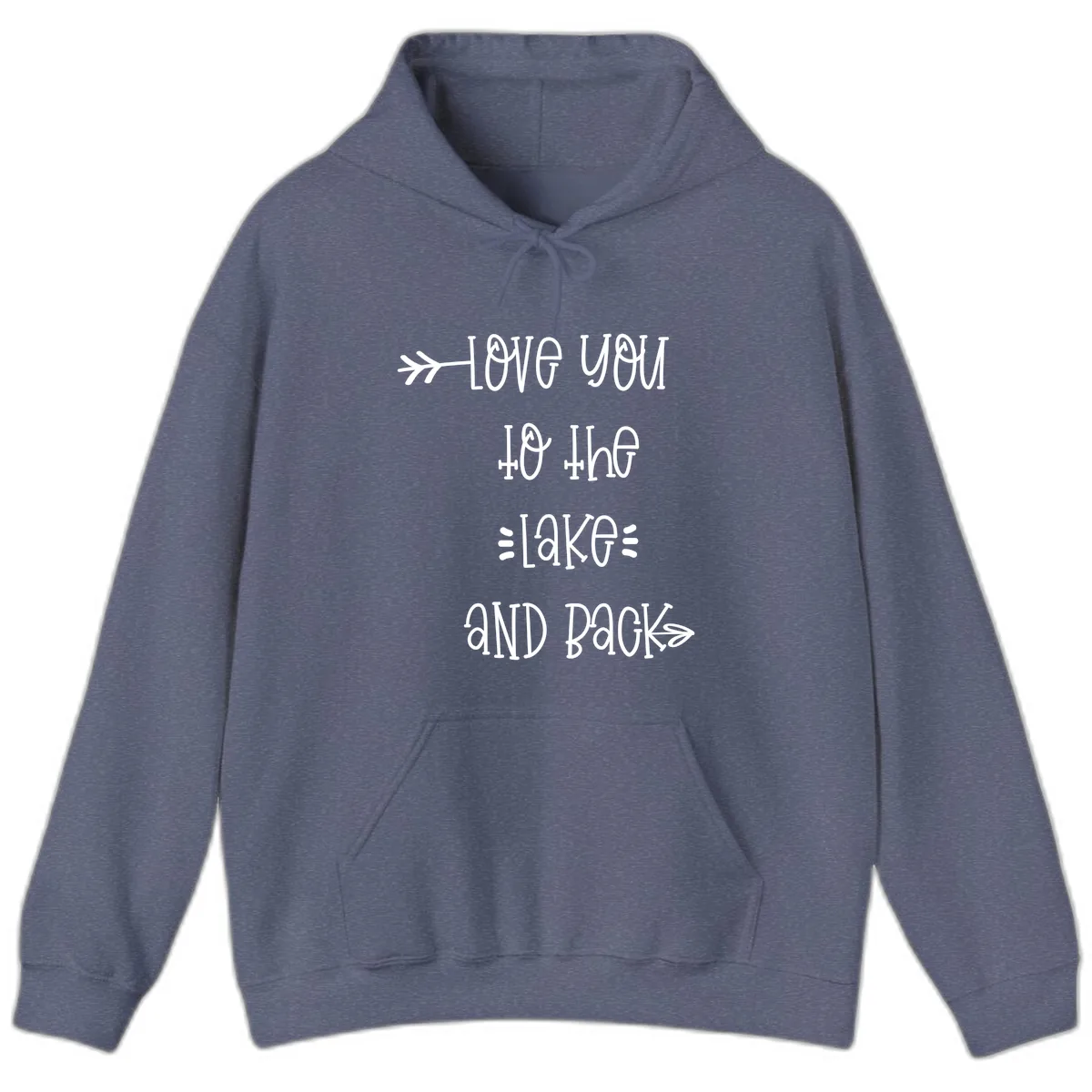 Love You To The Lake And Back Hoodie in Heather Navy