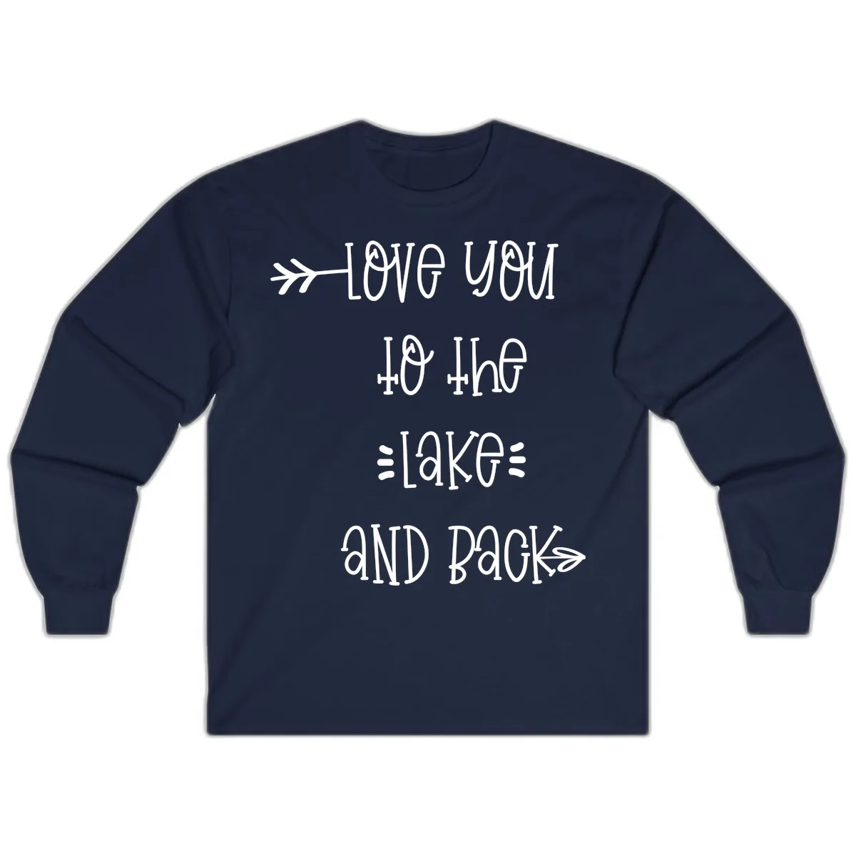 Love You To The Lake And Back Long Sleeve in Navy