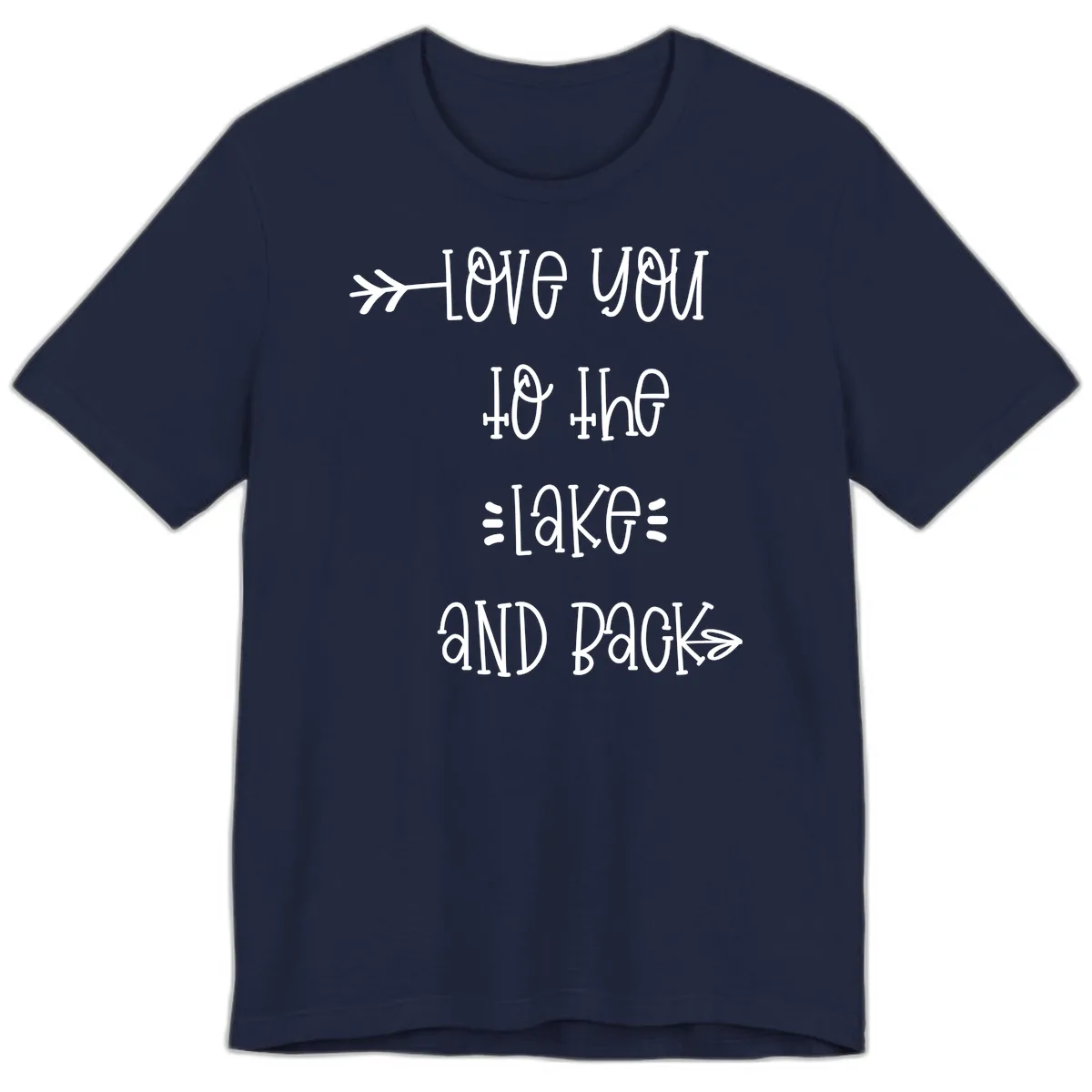 Love You To The Lake And Back Premium T-Shirt in Navy