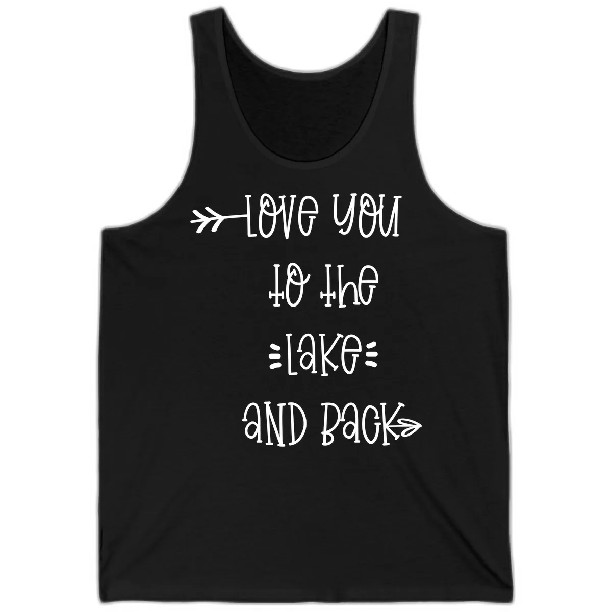 Love You To The Lake And Back Tank in Black