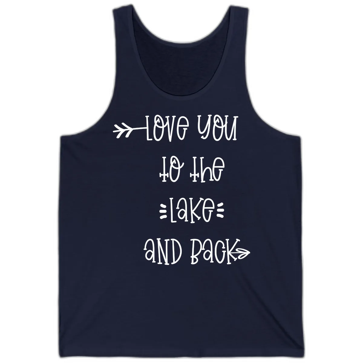 Love You To The Lake And Back Tank in Navy