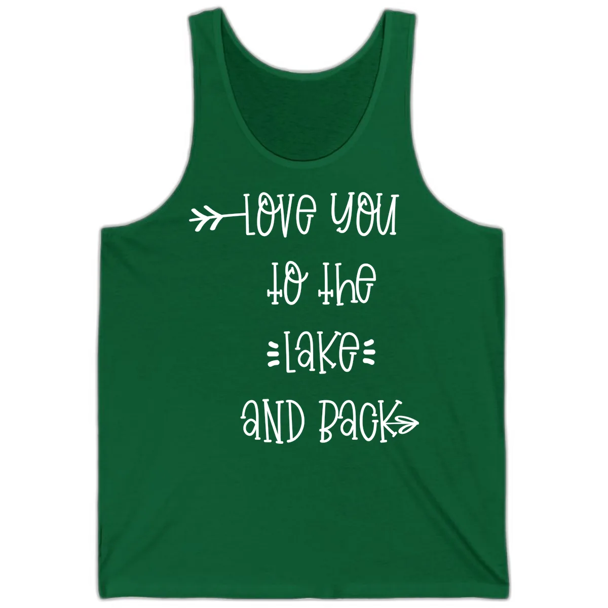 Love You To The Lake And Back Tank in Kelly