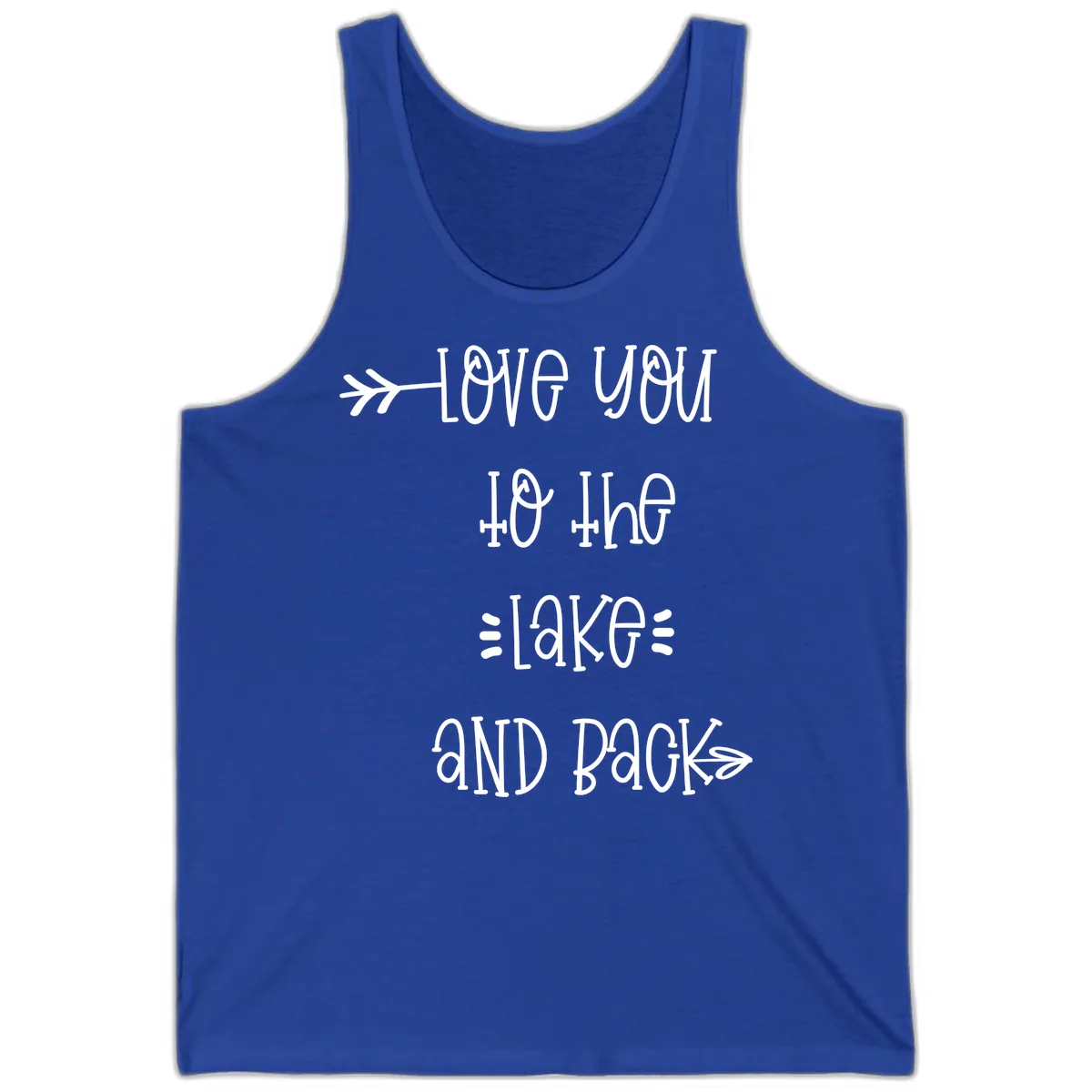 Love You To The Lake And Back Tank in True Royal