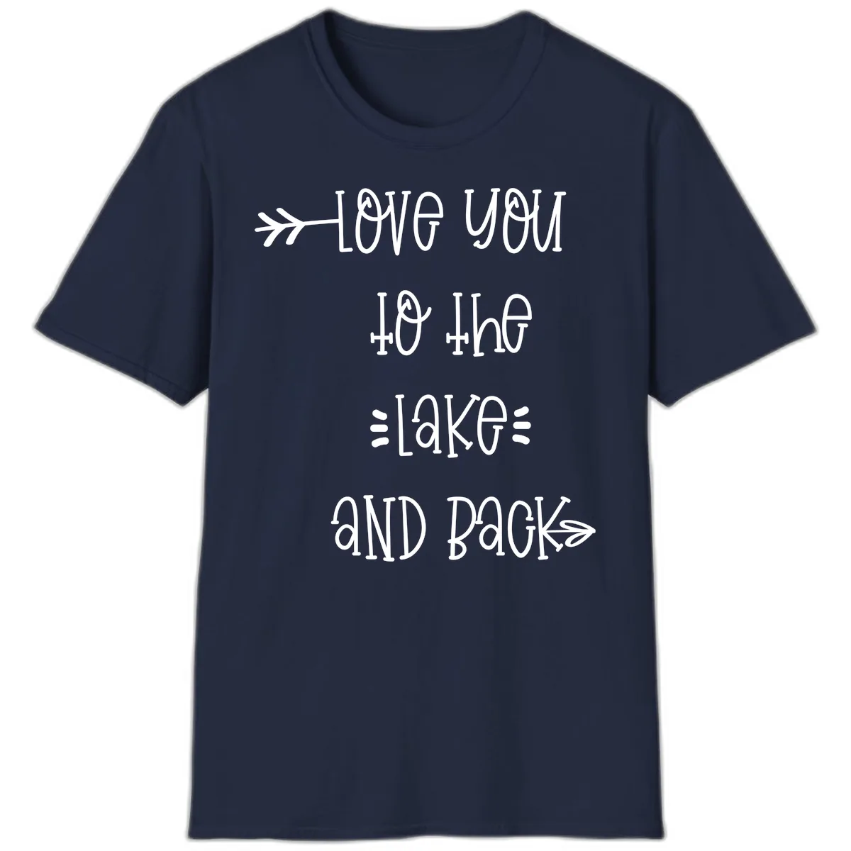 Love You To The Lake And Back T-Shirt in Navy