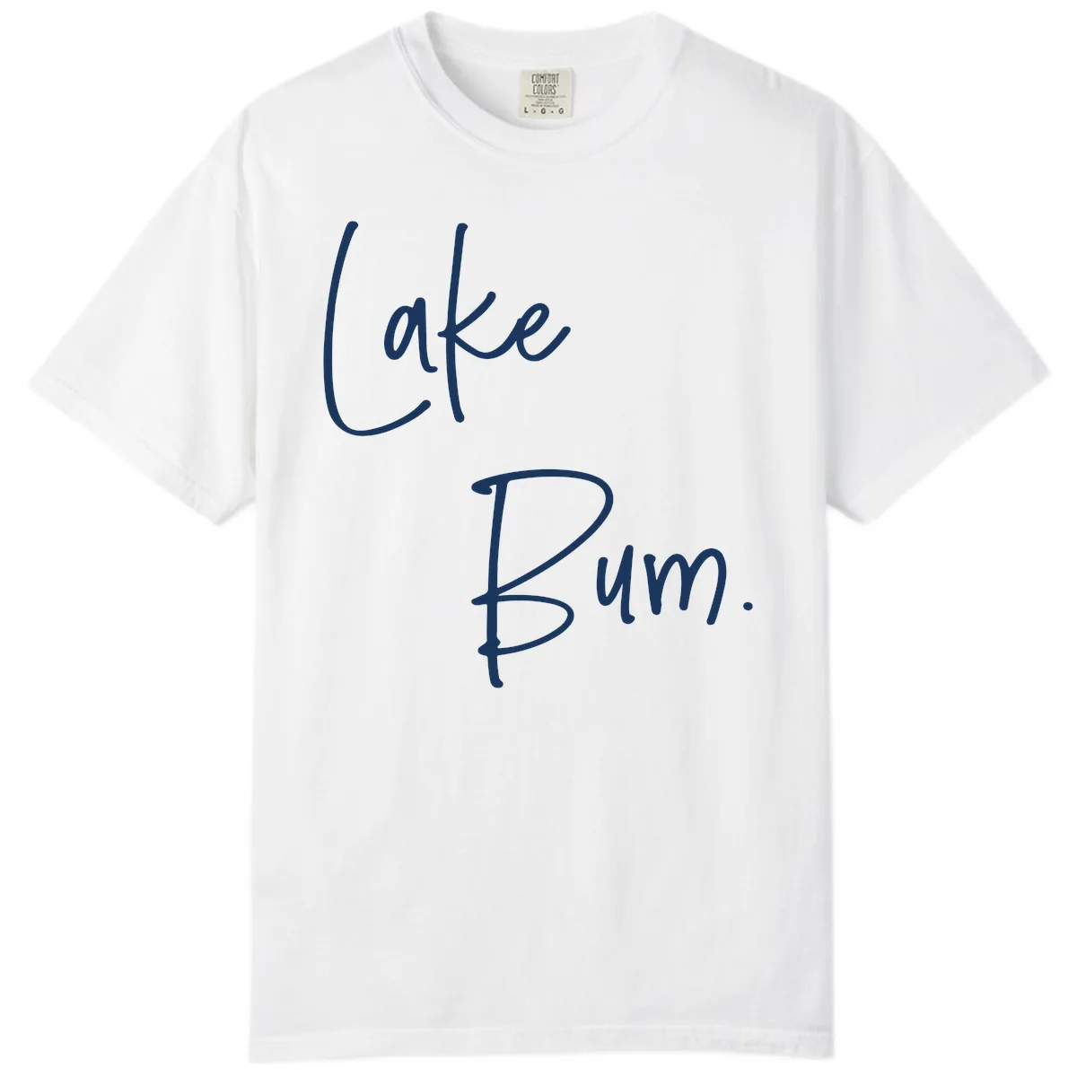 Lake Bum Script Design Comfort Color in White