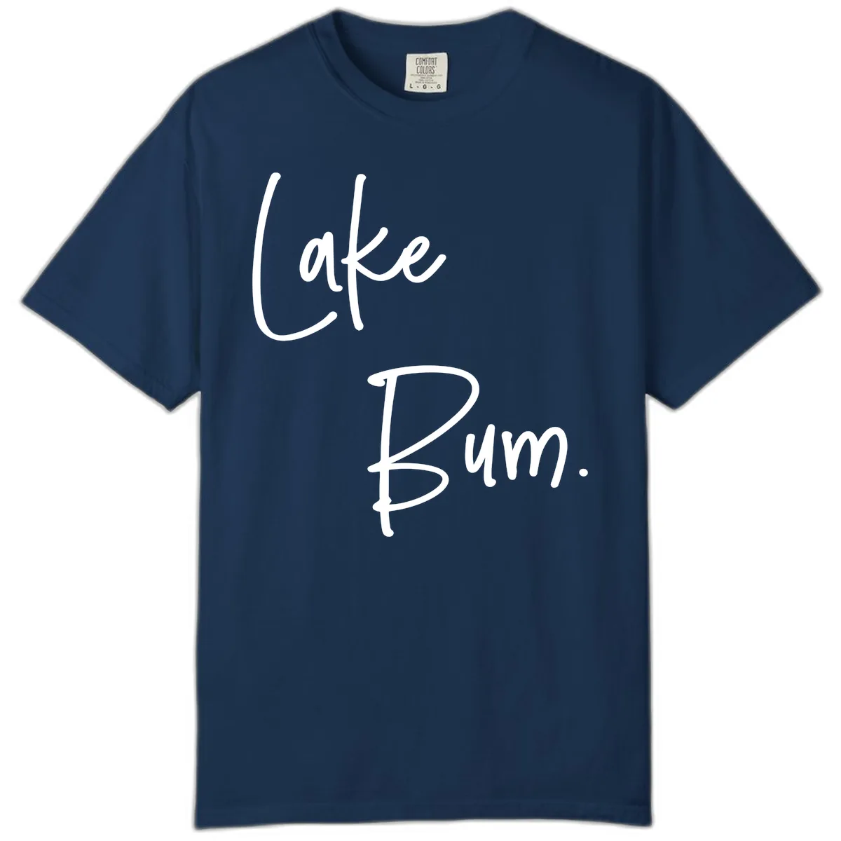 Lake Bum Script Design Comfort Color in Navy