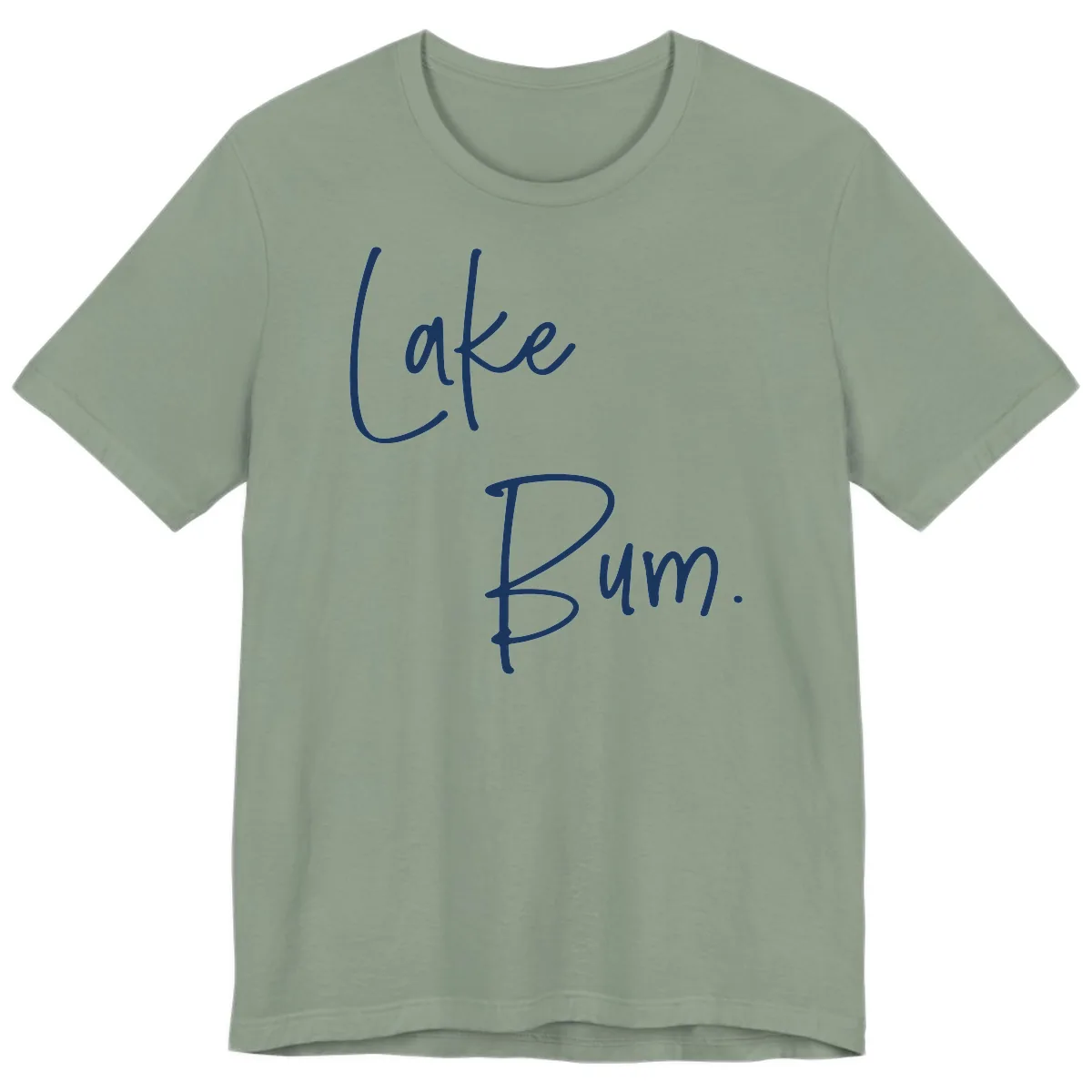 Lake Bum Script Design Premium T-Shirt in Sage