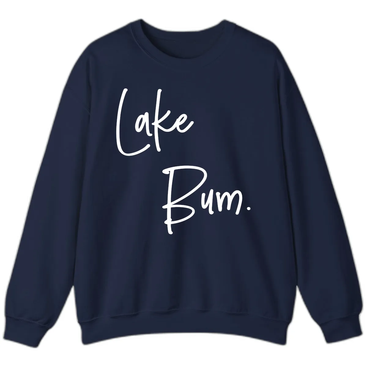 Lake Bum Script Design Sweatshirt in Navy