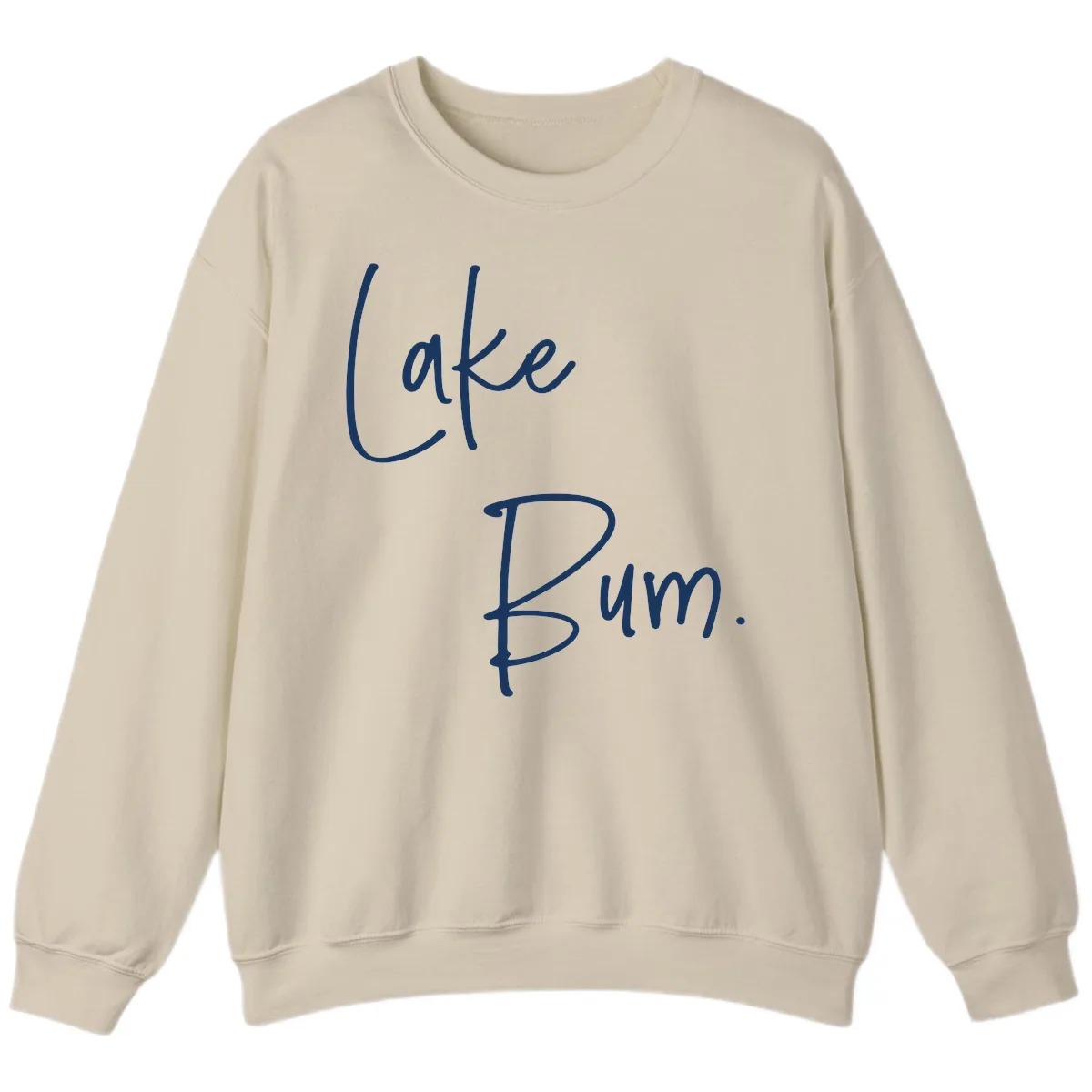 Lake Bum Script Design Sweatshirt in Sand