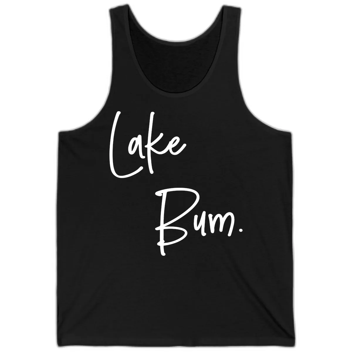Lake Bum Script Design Tank in Black
