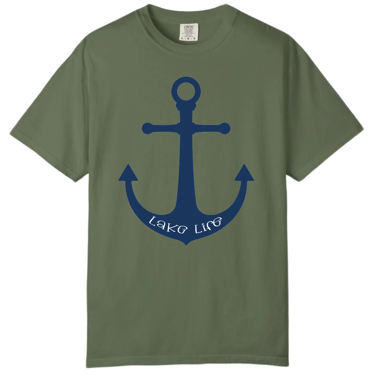 Lake Life Anchor Design Comfort Color in Sage