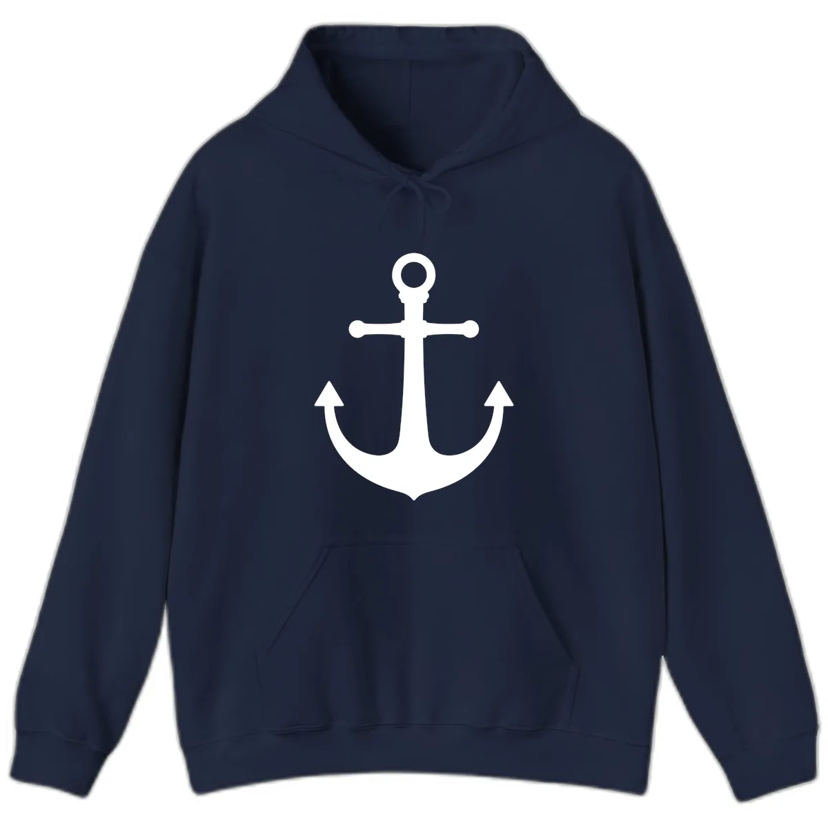 Lake Life Anchor Design Hoodie in Navy