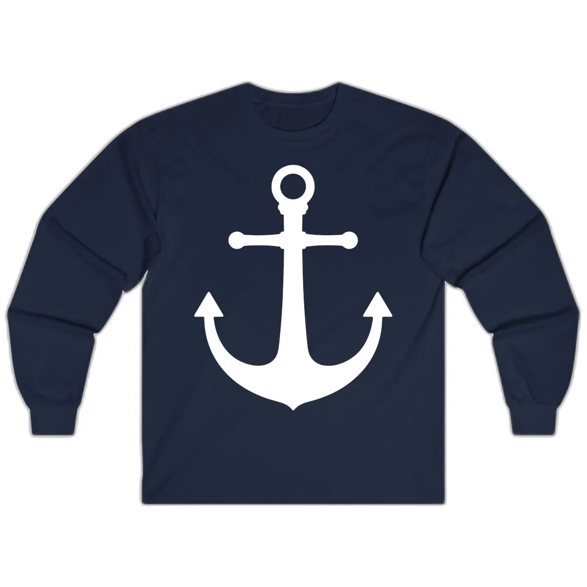 Lake Life Anchor Design Long Sleeve in Navy