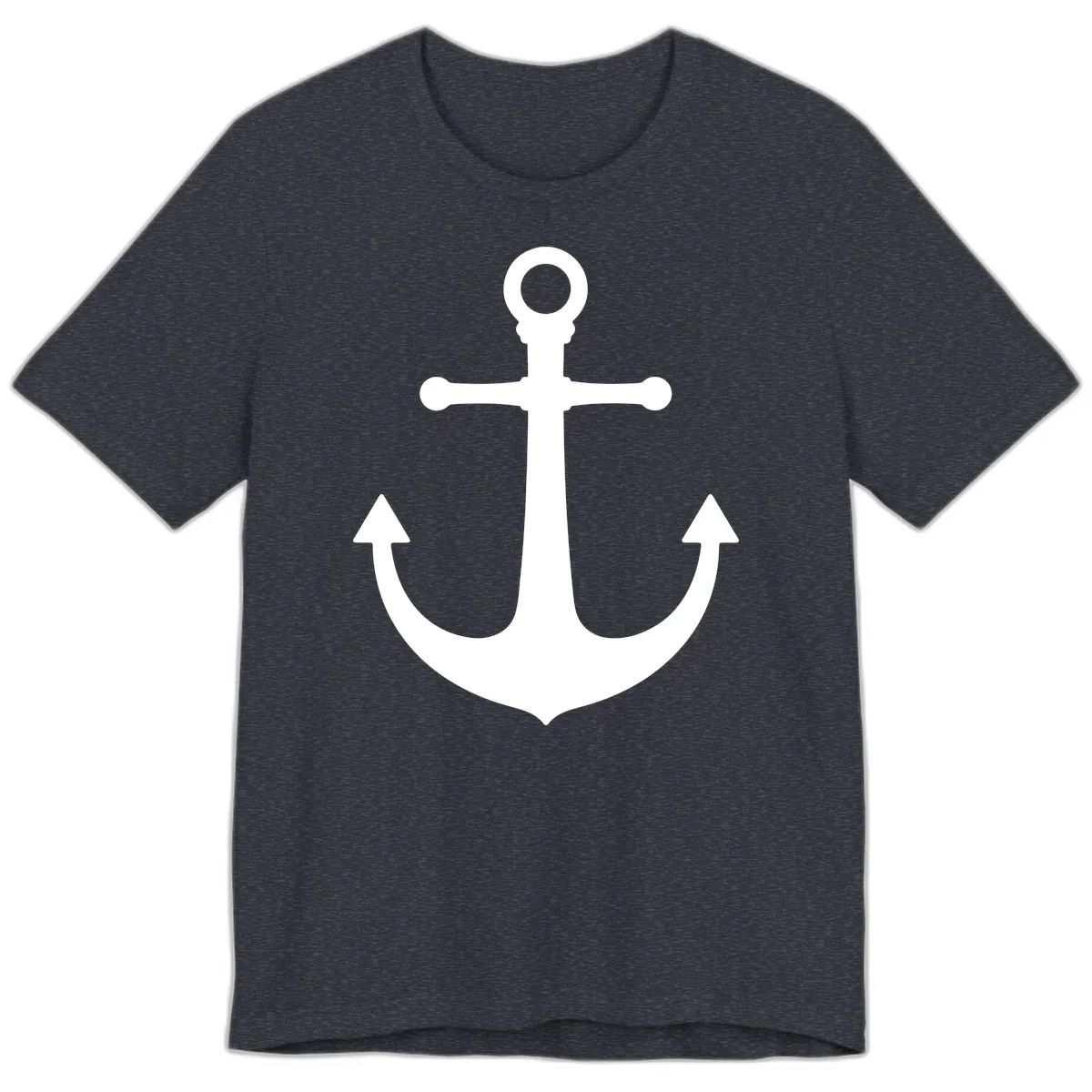 Lake Life Anchor Design Premium T-Shirt in Heather Navy