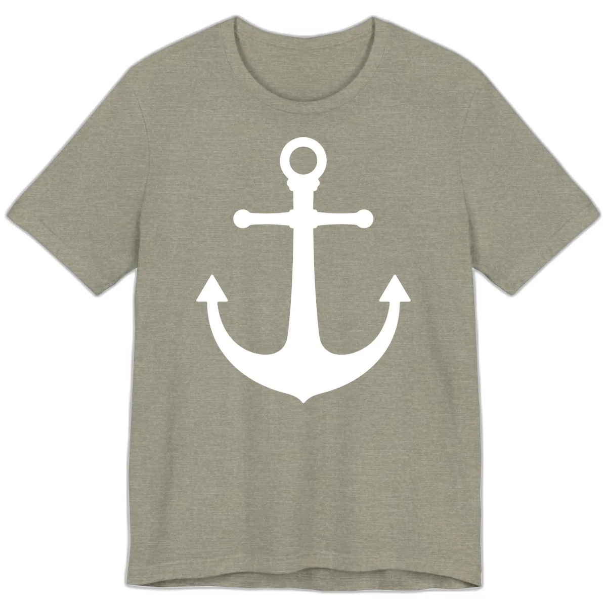 Lake Life Anchor Design Premium T-Shirt in Heather Stone