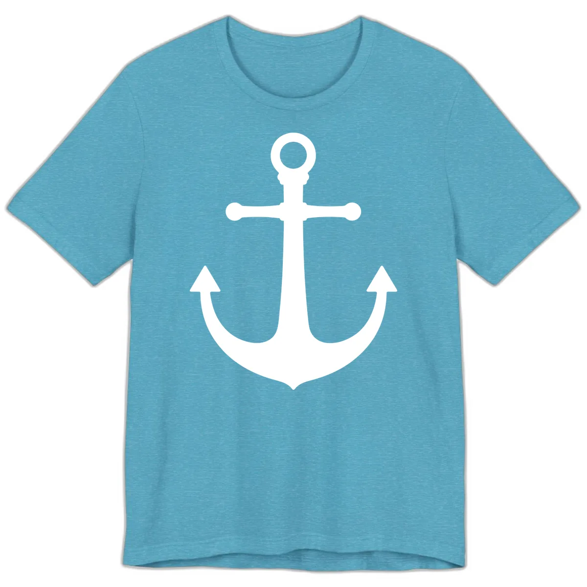 Lake Life Anchor Design Premium T-Shirt in Heather Aqua