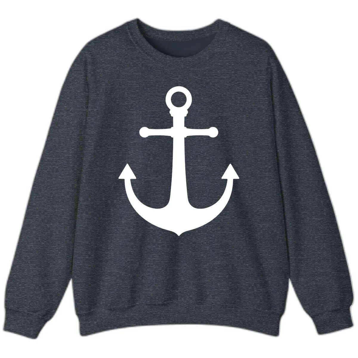 Lake Life Anchor Design Sweatshirt in Heather Sport Dark Navy