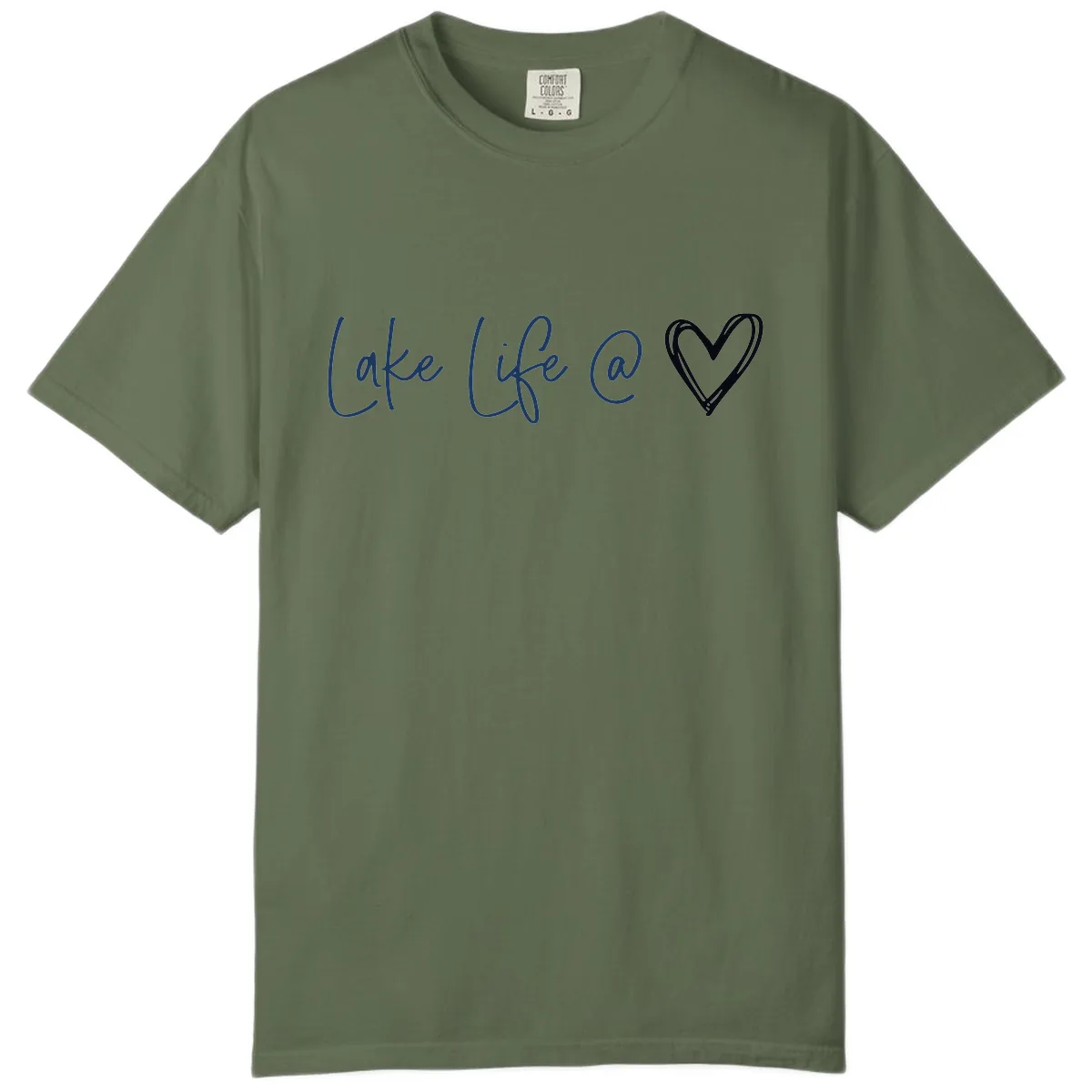 Lake Life Heart Comfort Color in Sage