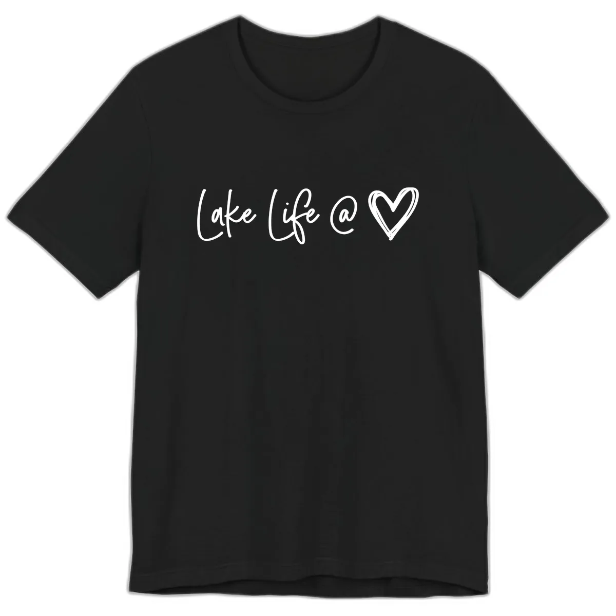 Lake Life Heart Premium T-Shirt in Black
