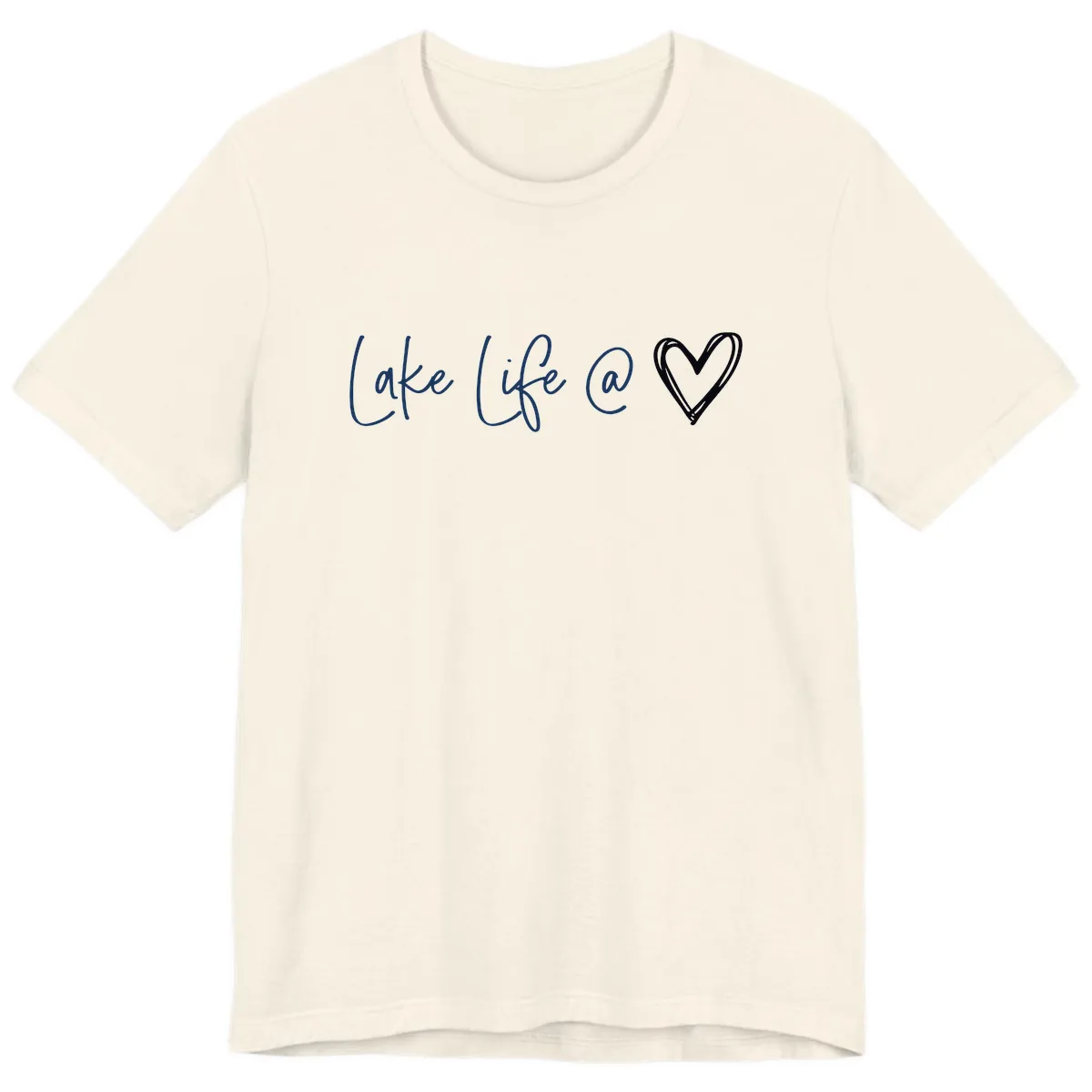 Lake Life Heart Premium T-Shirt in Natural