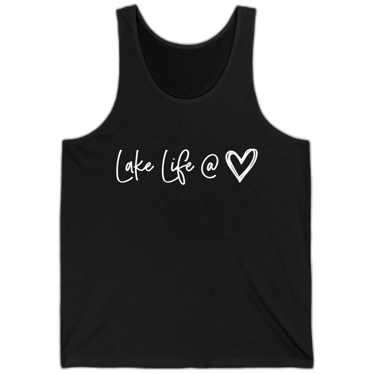 Lake Life Heart Tank in Black