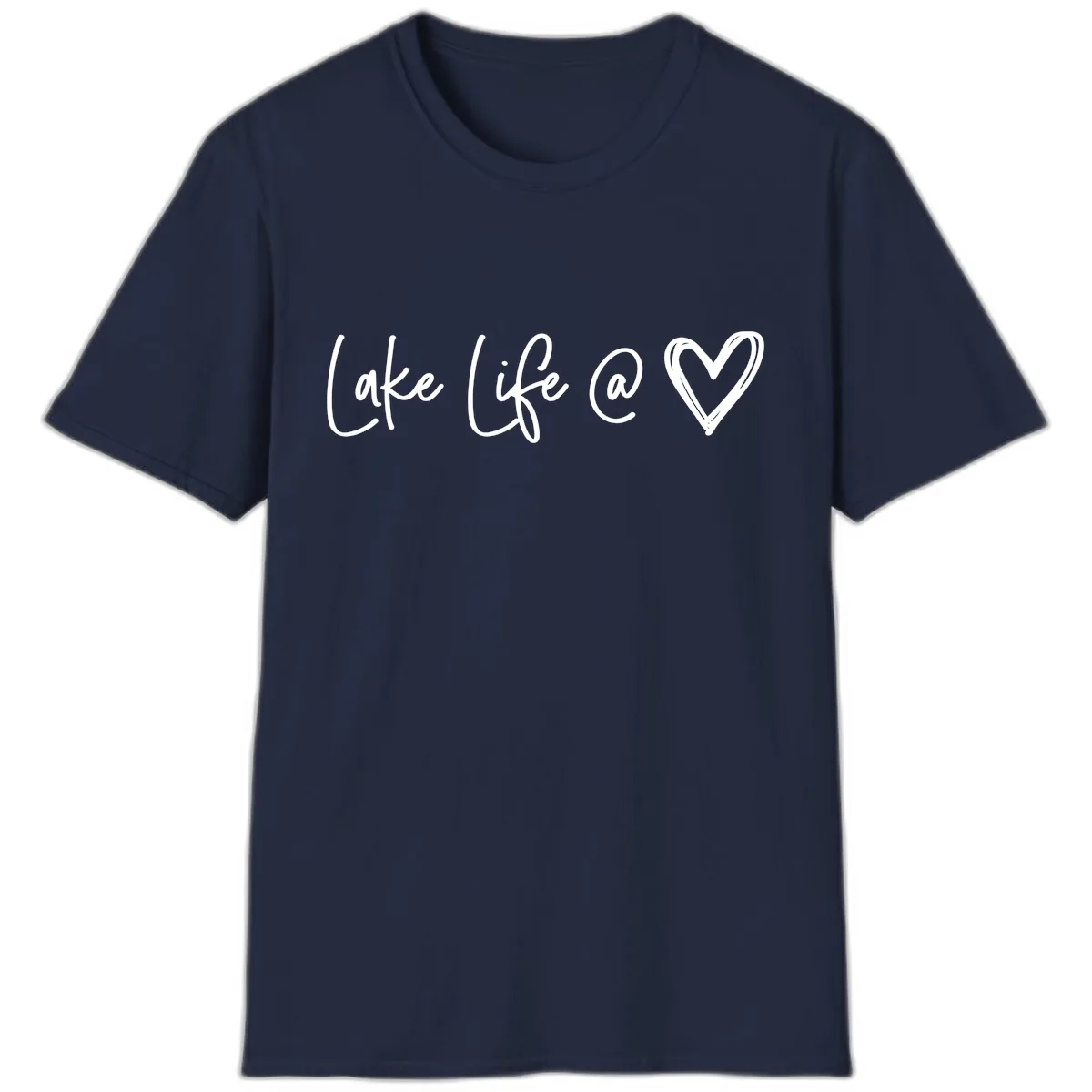 Lake Life Heart T-Shirt in Navy