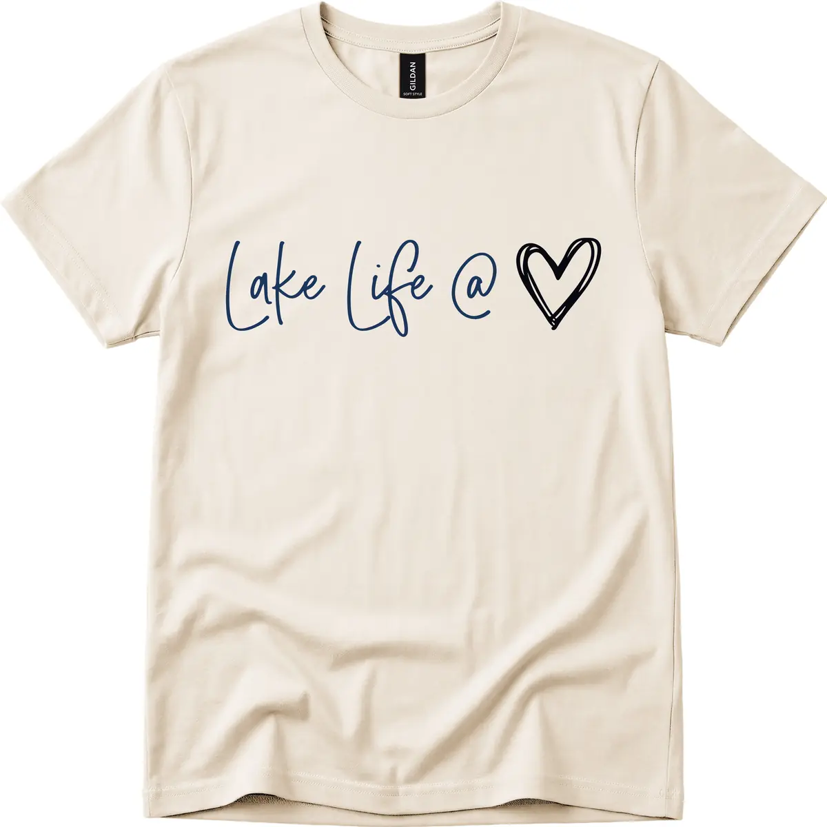 Lake Life Heart T-Shirt in Natural