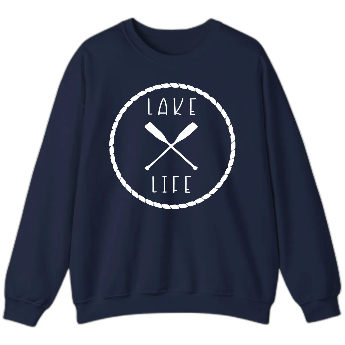 Lake Life Oar Badge Design Sweatshirt in Navy