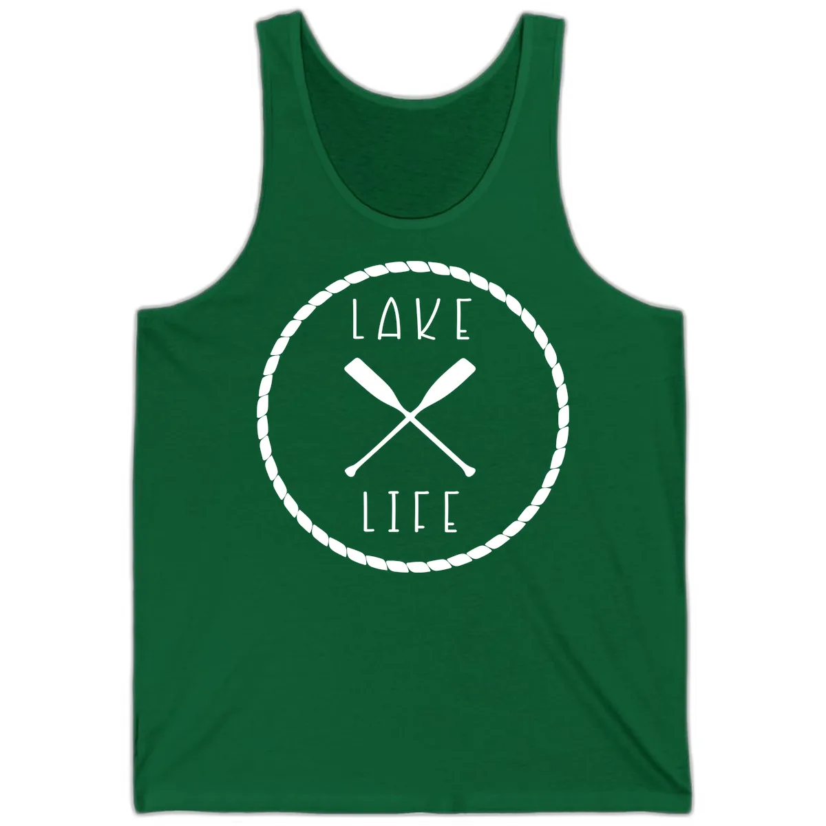 Lake Life Oar Badge Design Tank in Kelly
