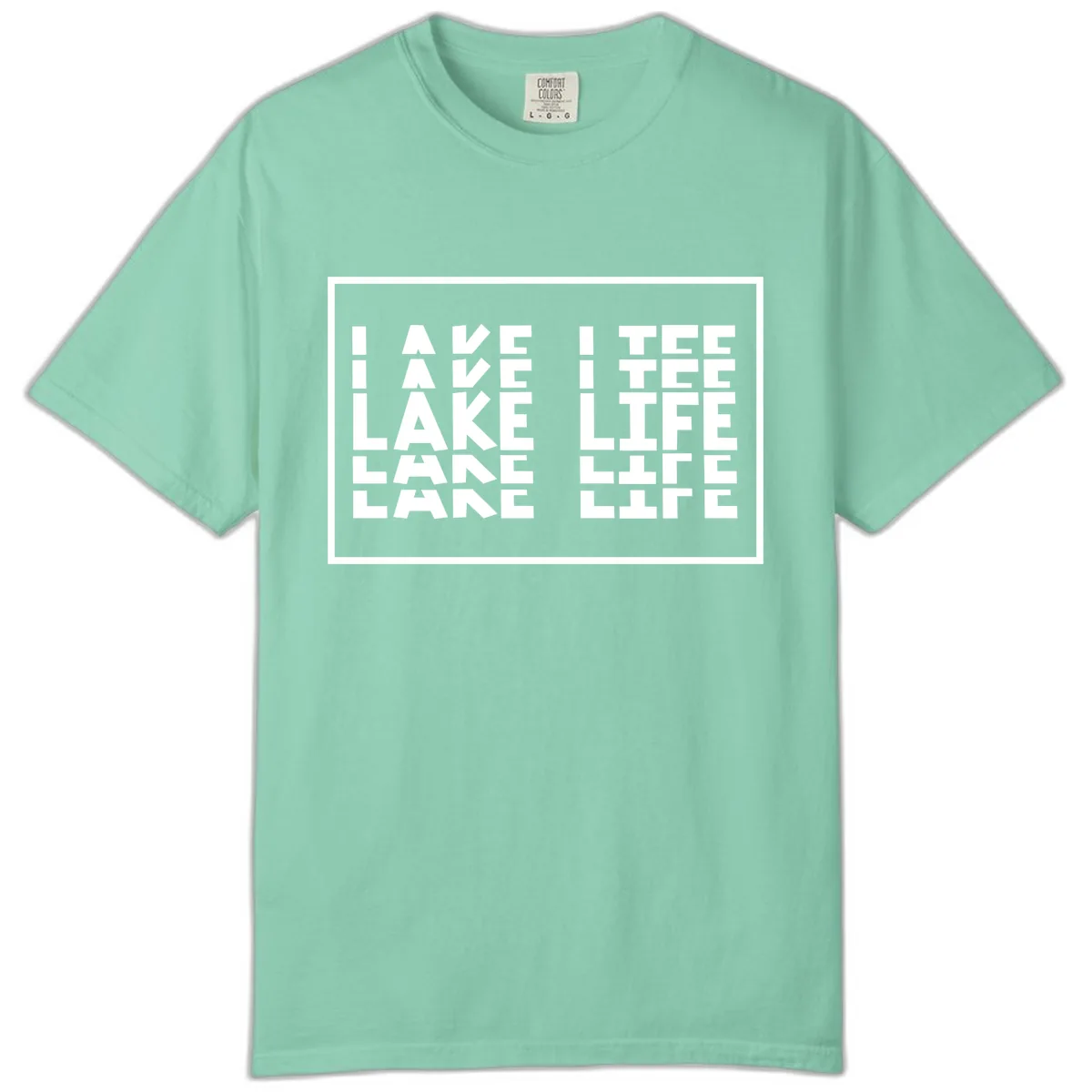 I Love Lake Life Typography Design Comfort Color in Island Reef