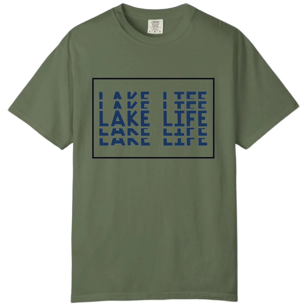 I Love Lake Life Typography Design Comfort Color in Sage