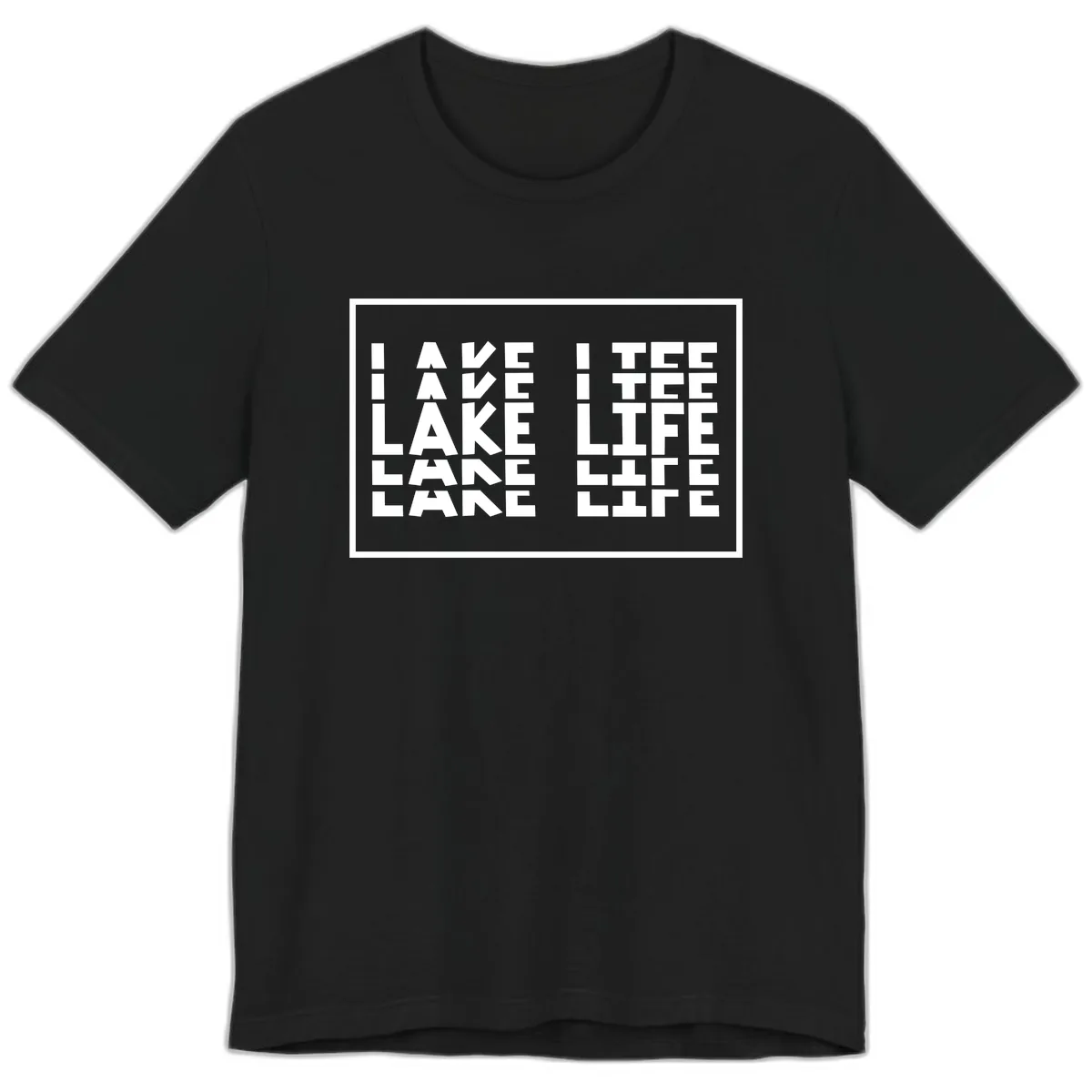 I Love Lake Life Typography Design Premium T-Shirt in Black