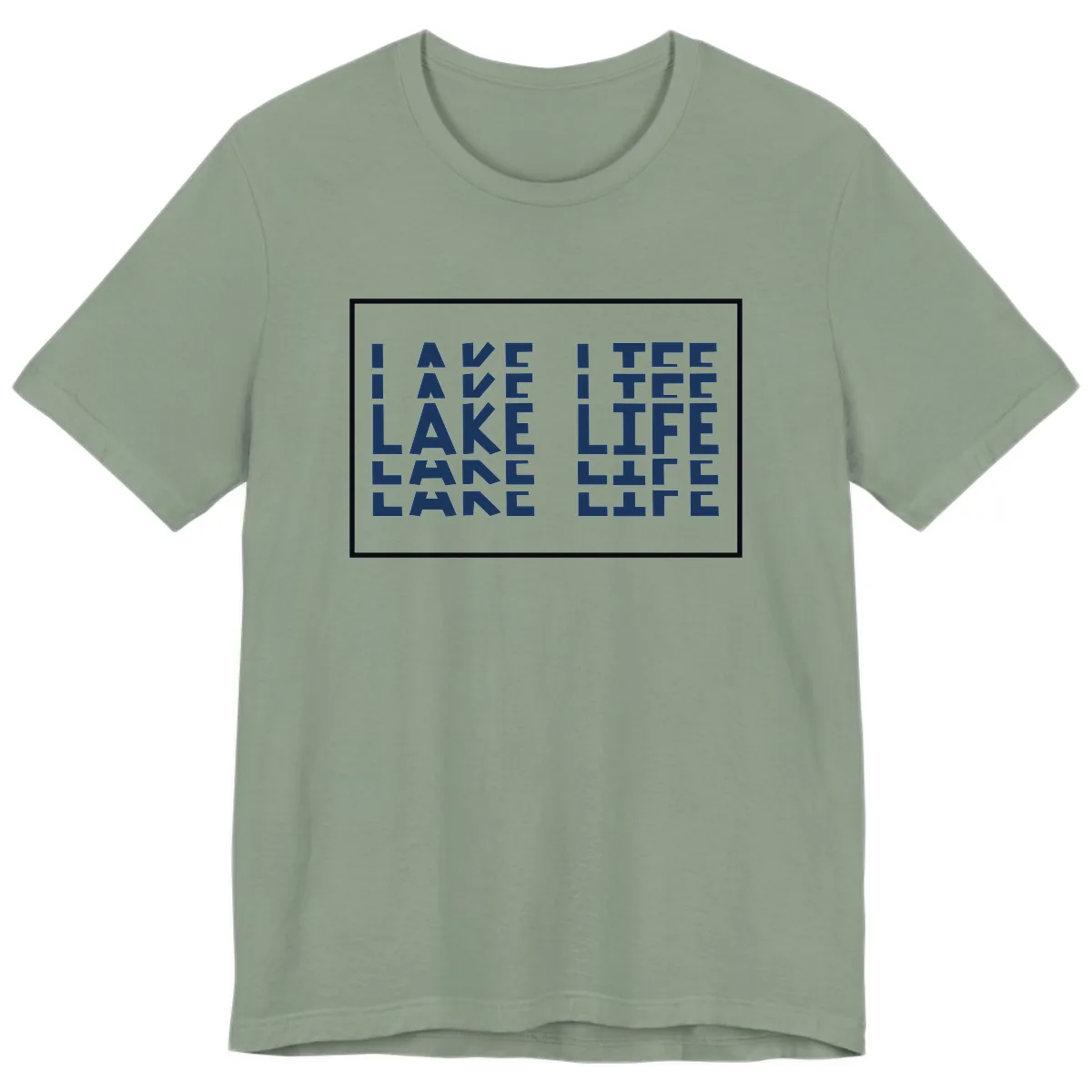I Love Lake Life Typography Design Premium T-Shirt in Sage