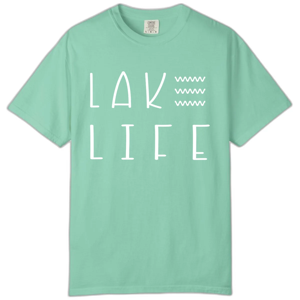 Lake Life Wavy Lines Comfort Color in Island Reef