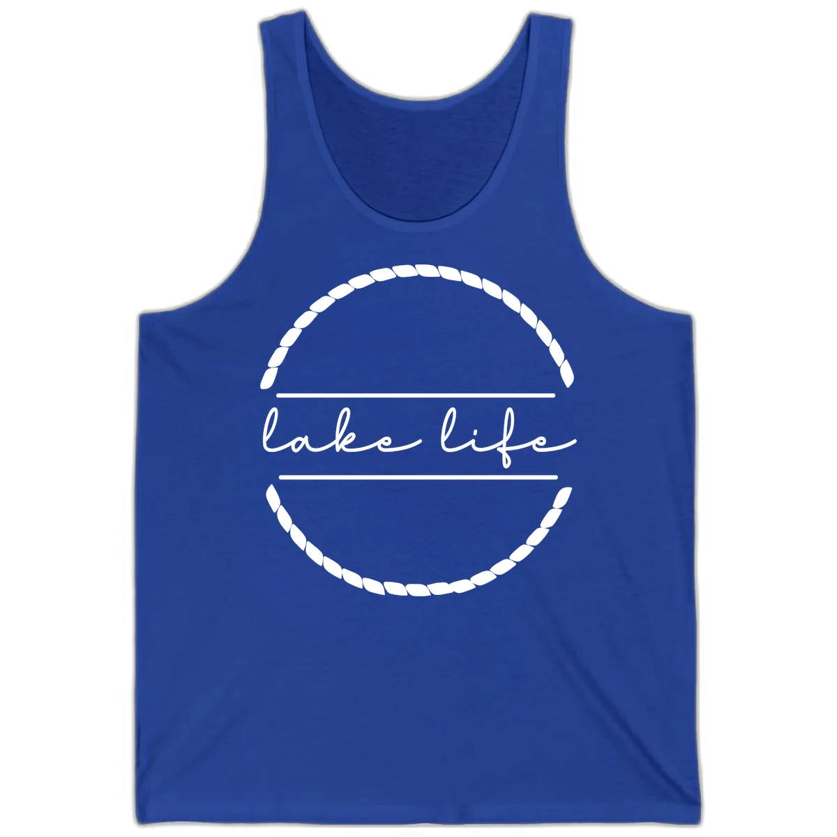 Lake Life Rope Circle Design Tank in True Royal