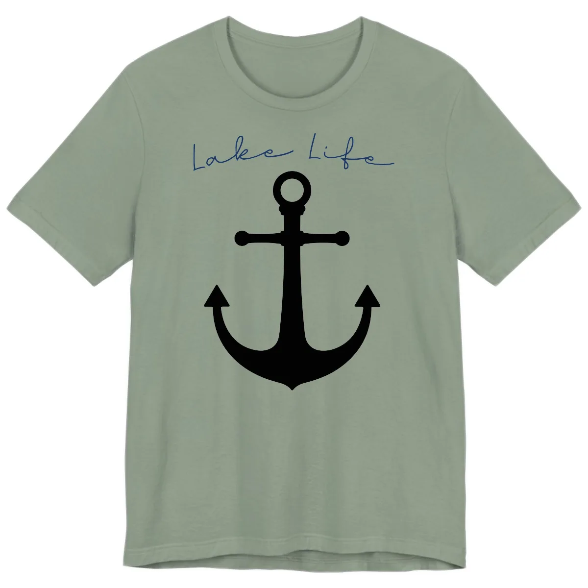 Lake Life Anchor Design Premium T-Shirt in Sage