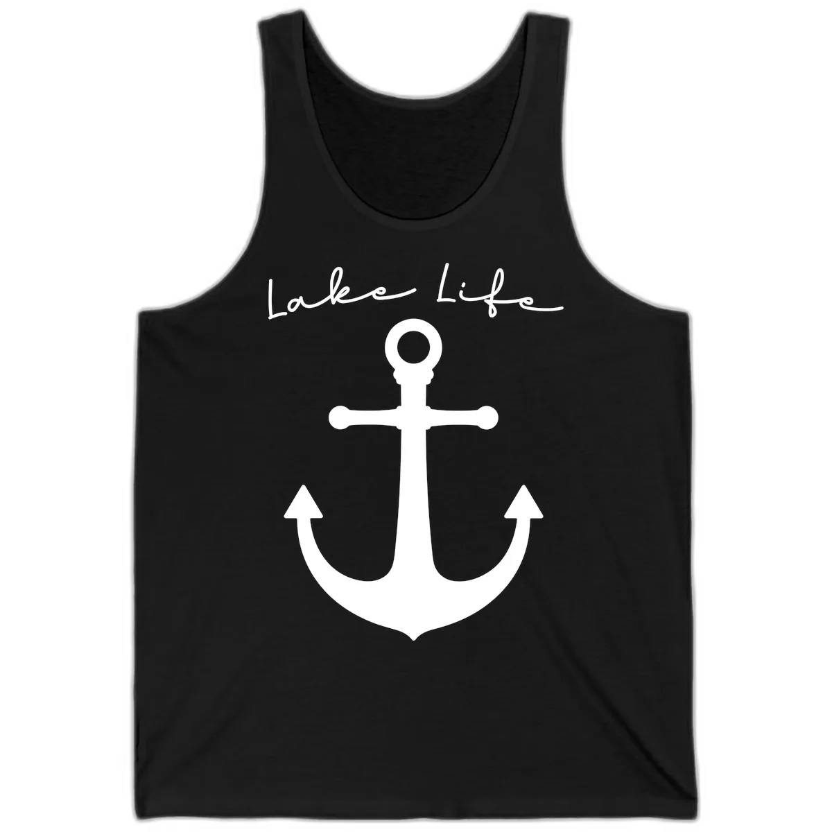 Lake Life Anchor Design Tank in Black