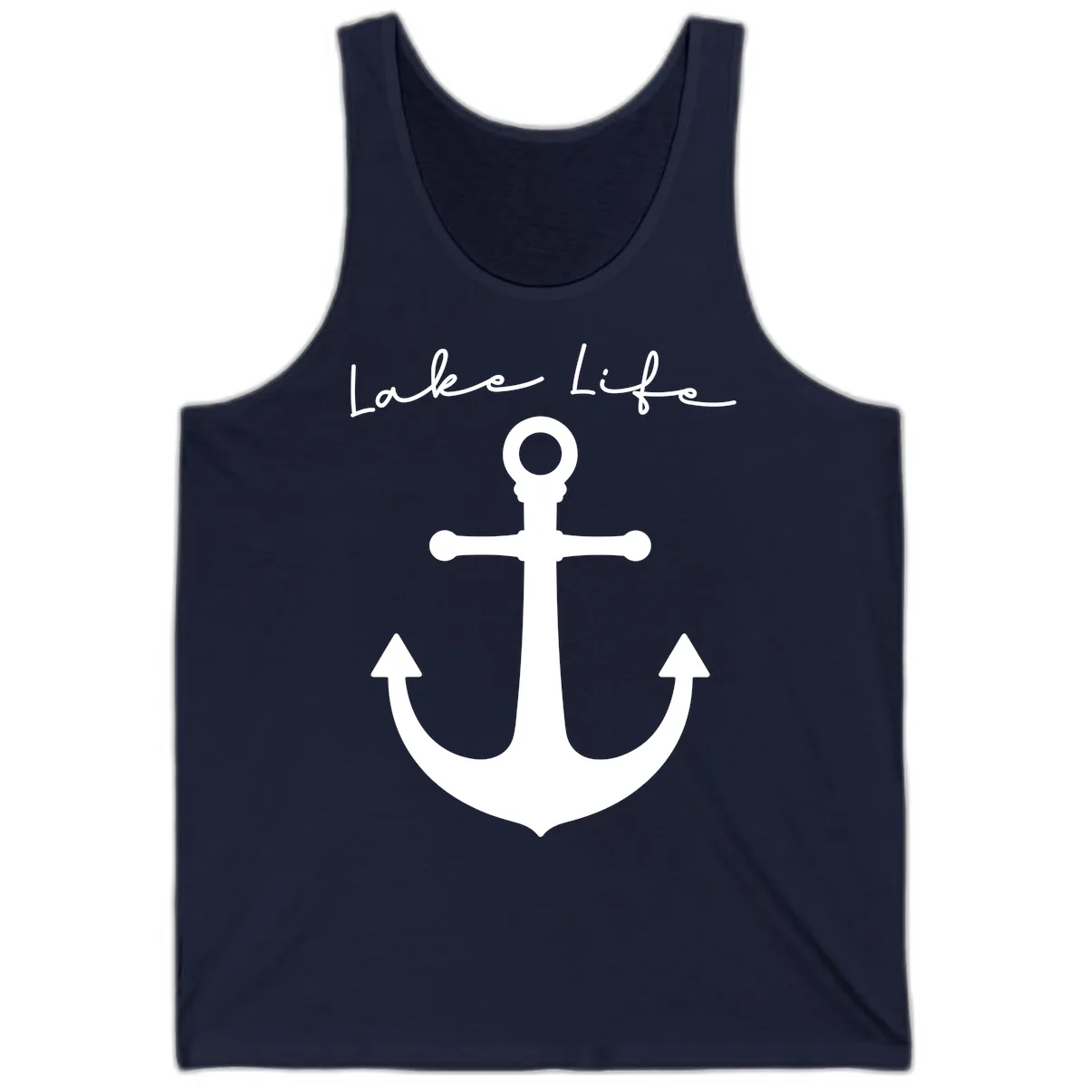 Lake Life Anchor Design Tank in Navy