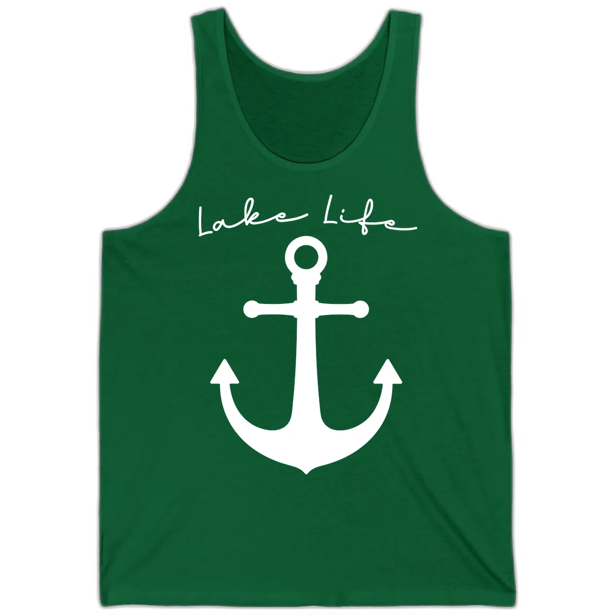Lake Life Anchor Design Tank in Kelly