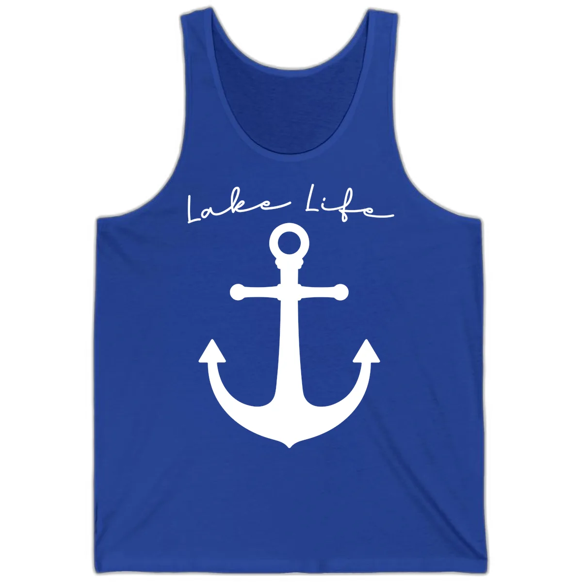 Lake Life Anchor Design Tank in True Royal