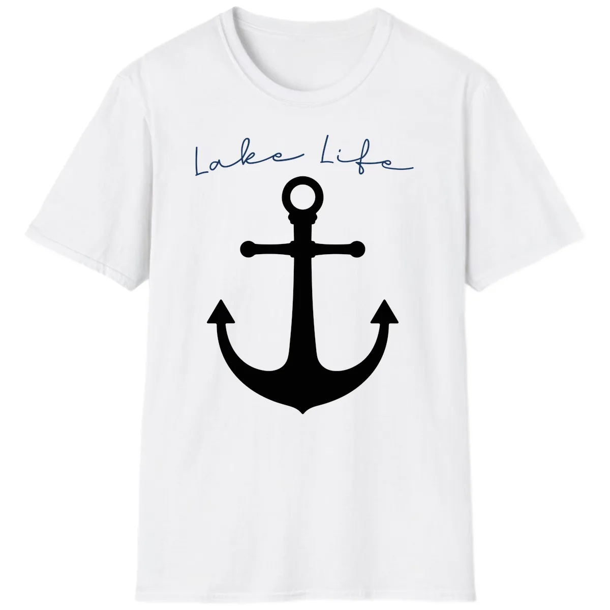 Lake Life Anchor Design T-Shirt in White