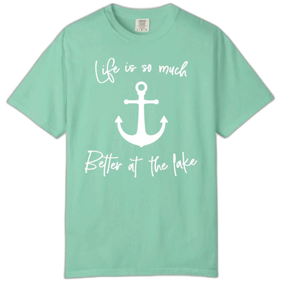 Life is Better at the Lake Anchor Comfort Color in Island Reef