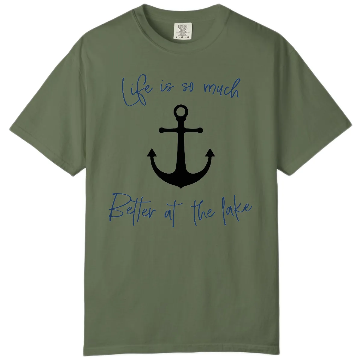 Life is Better at the Lake Anchor Comfort Color in Sage