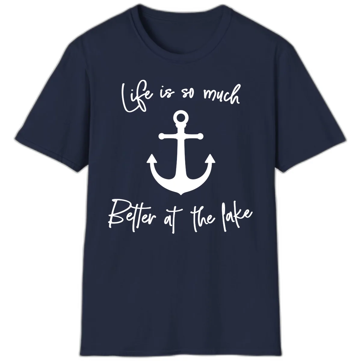 Life is Better at the Lake Anchor T-Shirt in Navy