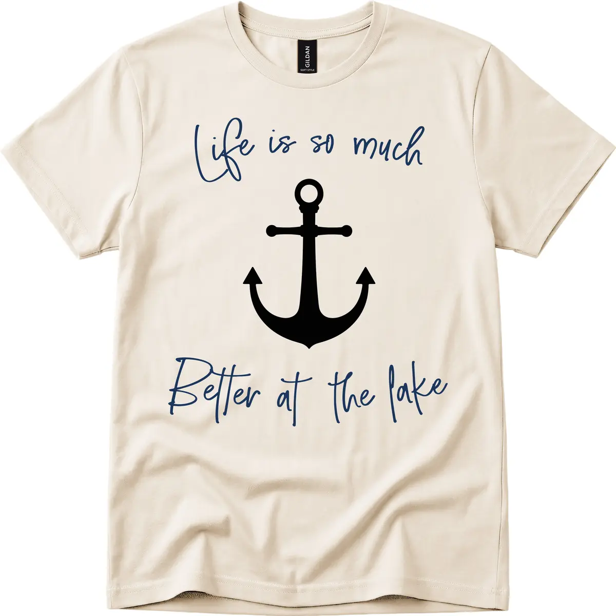 Life is Better at the Lake Anchor T-Shirt in Natural