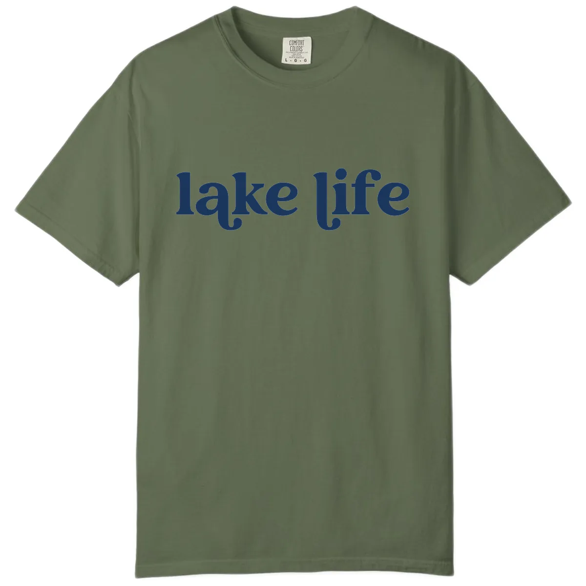 Lake Life Typography Design Comfort Color in Sage