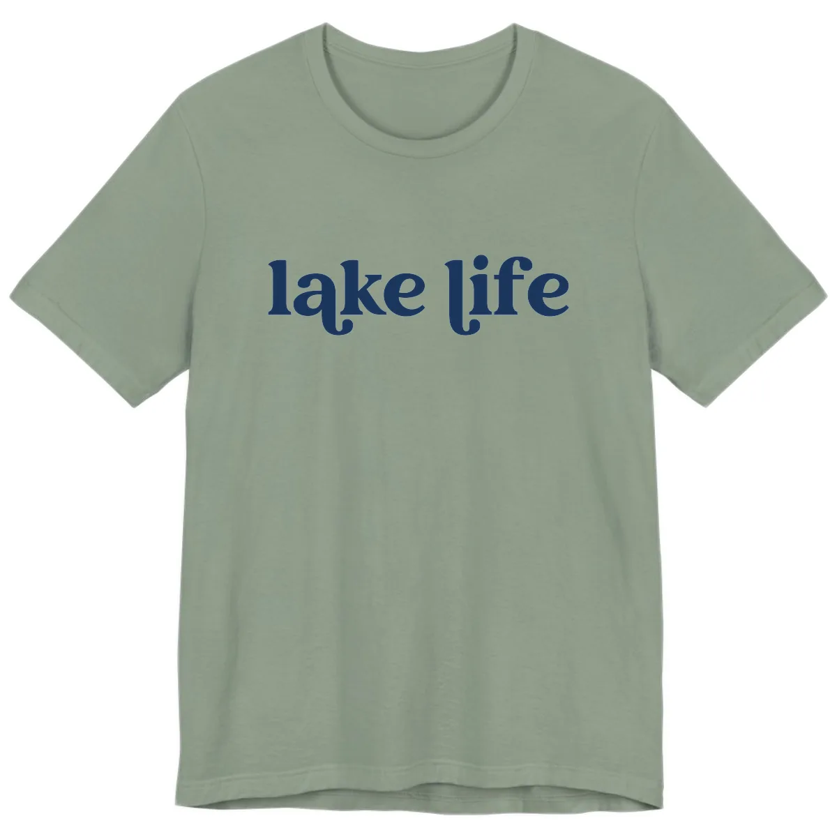 Lake Life Typography Design Premium T-Shirt in Sage