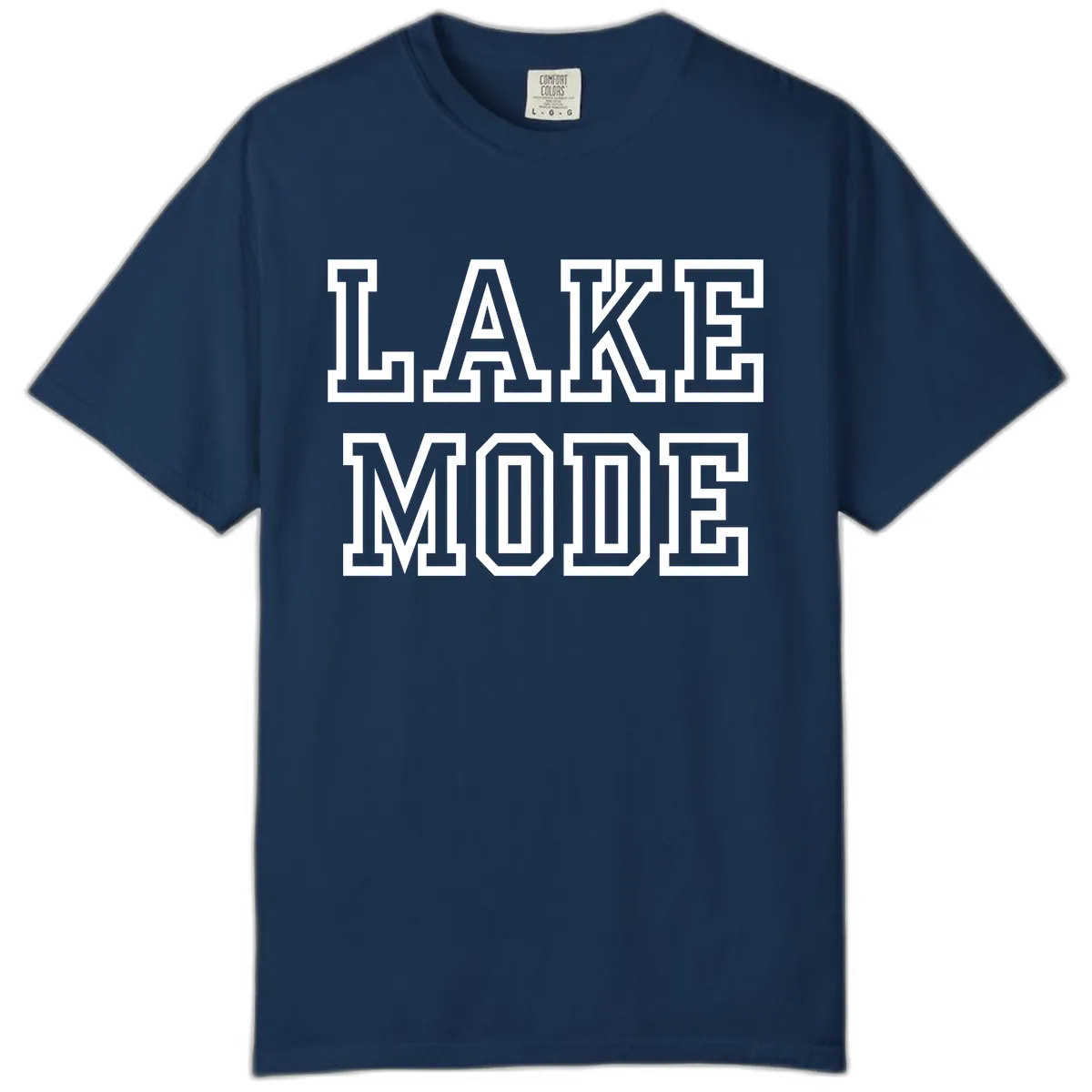 Lake Mode Typography Design Comfort Color in Navy