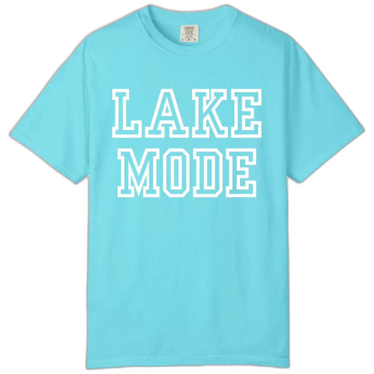 Lake Mode Typography Design Comfort Color in Lagoon Blue